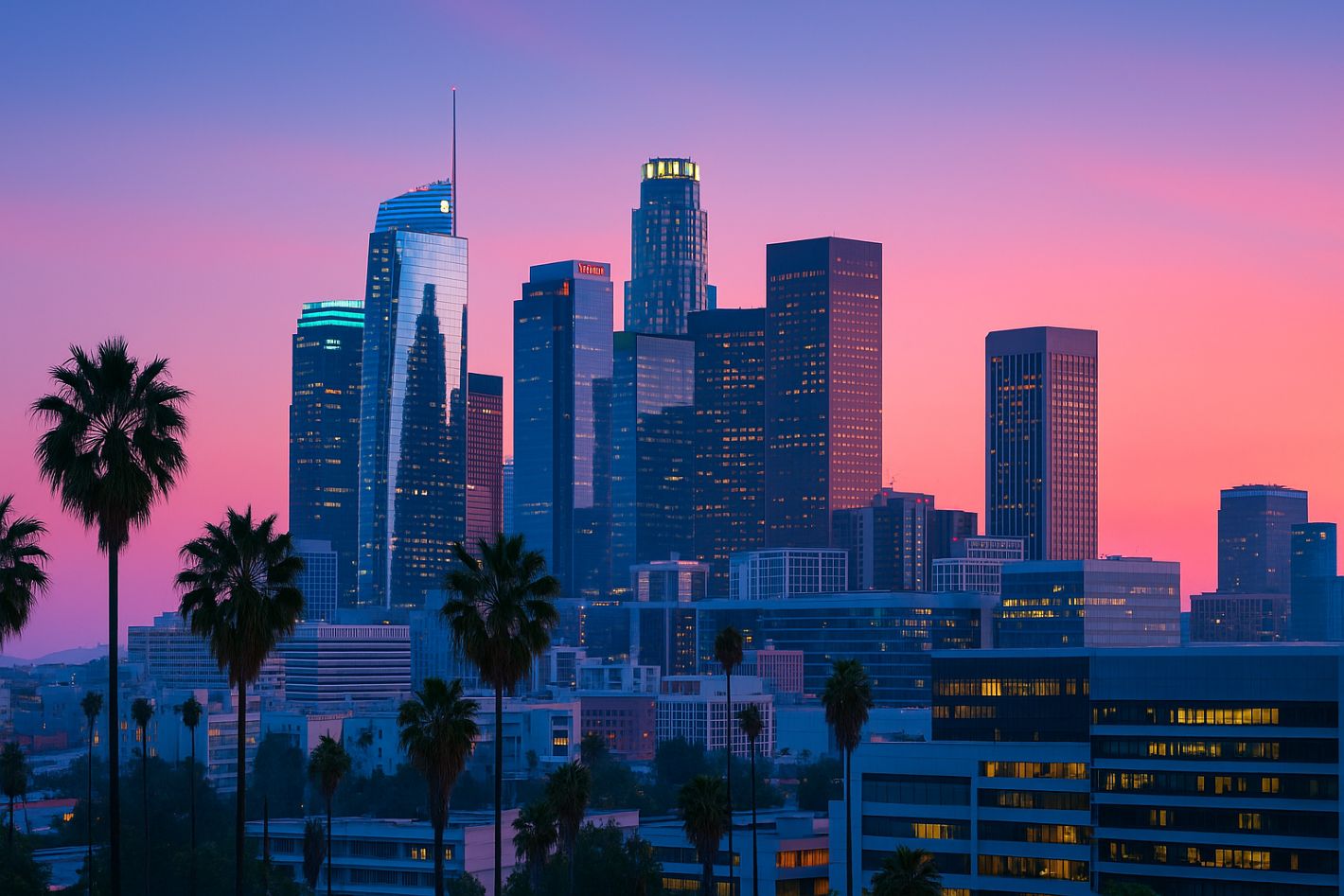 Los Angeles skyline 16x9